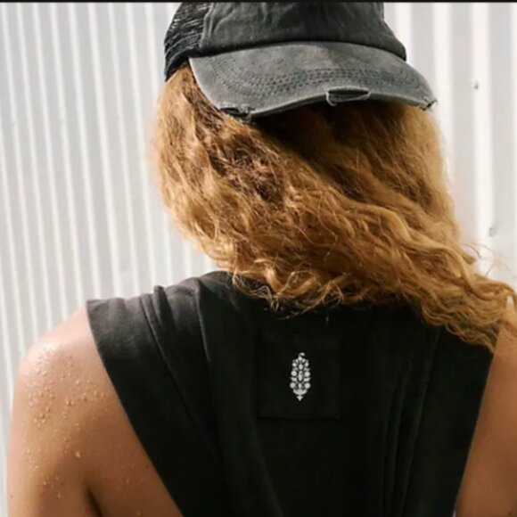 Free People Hot Shot Onesie Twisted in Washed Black 🖤 Factory Sealed - Picture 4 of 9